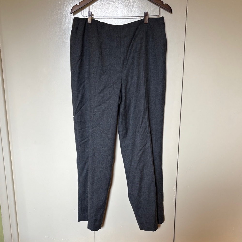Talbots Women’s Charcoal 100% Italian Wool Dress Pants Size 14 Petite